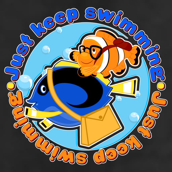 Just Keep Swimming Fish Cool Comfort Performance Bucket Hat