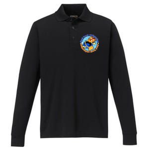 Just Keep Swimming Fish Performance Long Sleeve Polo