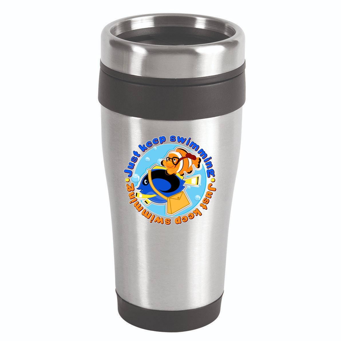 Just Keep Swimming Fish 16oz Travel Tumbler