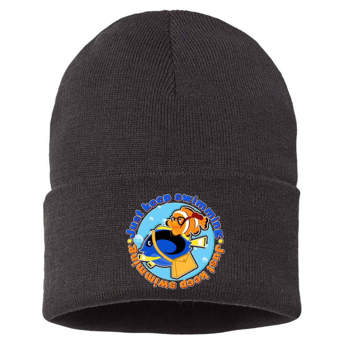 Just Keep Swimming Fish Sustainable Knit Beanie