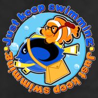 Just Keep Swimming Fish Golf Towel