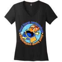 Just Keep Swimming Fish Women's V-Neck T-Shirt