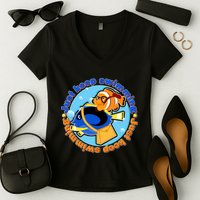 Just Keep Swimming Fish Women's V-Neck T-Shirt