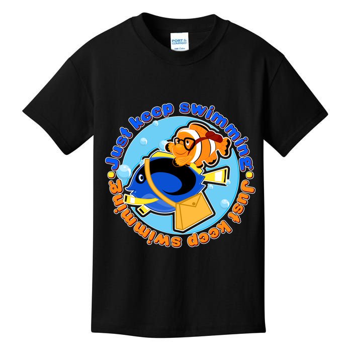 Just Keep Swimming Fish Kids T-Shirt