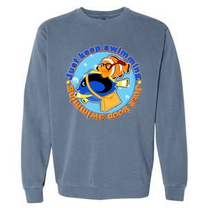 Just Keep Swimming Fish Garment-Dyed Sweatshirt