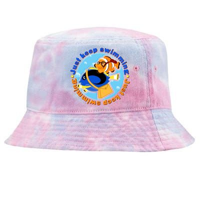 Just Keep Swimming Fish Tie-Dyed Bucket Hat