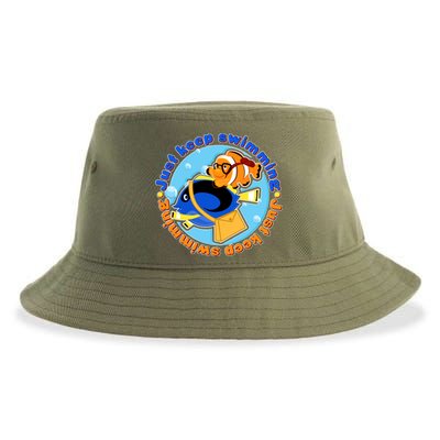 Just Keep Swimming Fish Sustainable Bucket Hat