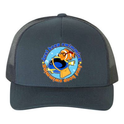 Just Keep Swimming Fish Yupoong Adult 5-Panel Trucker Hat