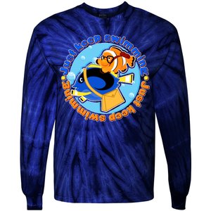 Just Keep Swimming Fish Tie-Dye Long Sleeve Shirt