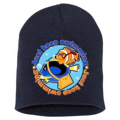 Just Keep Swimming Fish Short Acrylic Beanie