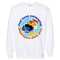 Just Keep Swimming Fish Garment-Dyed Sweatshirt