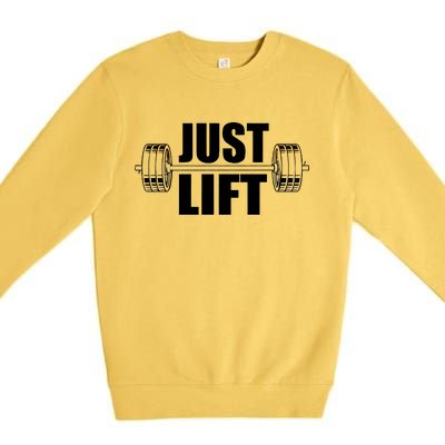 Just Lift Gym Workout Premium Crewneck Sweatshirt