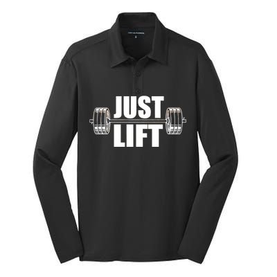 Just Lift Gym Workout Silk Touch Performance Long Sleeve Polo