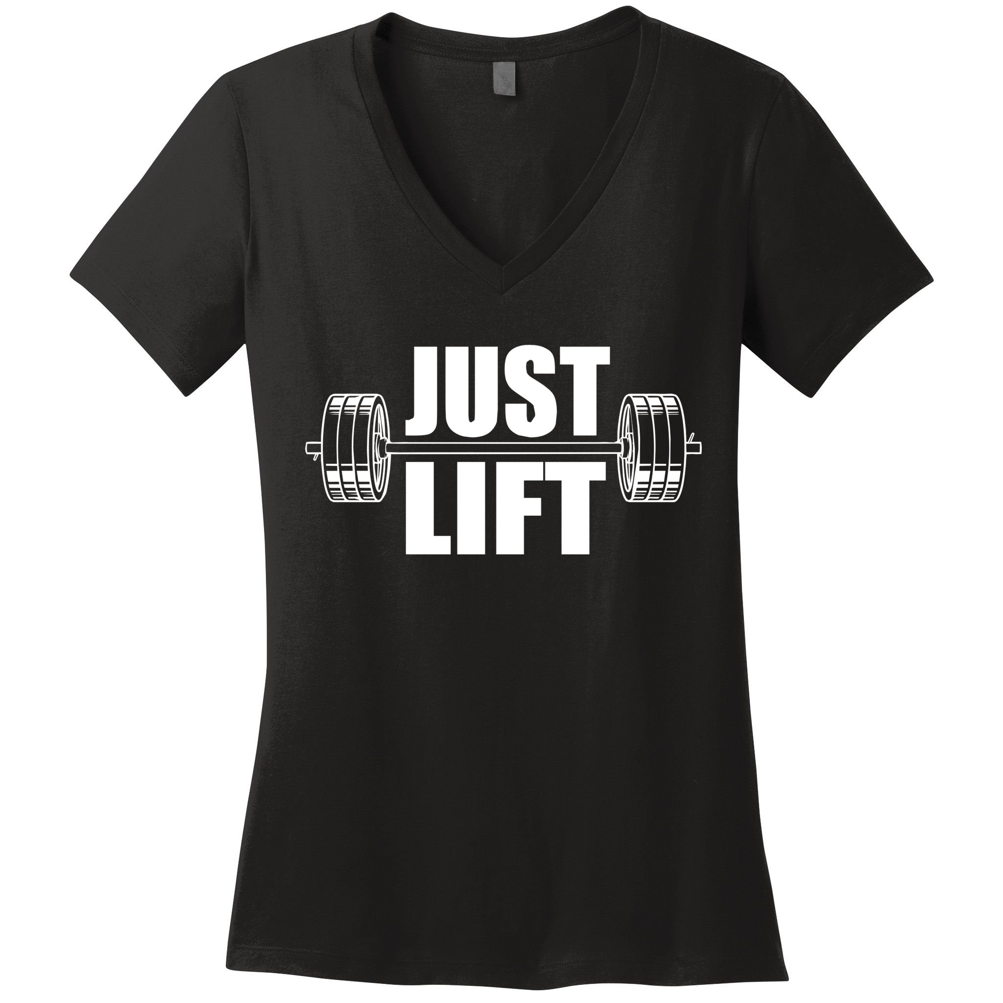 Just Lift Gym Workout Women's V-Neck T-Shirt