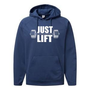 Just Lift Gym Workout Performance Fleece Hoodie