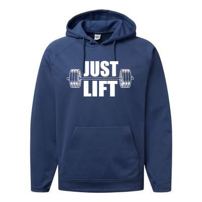 Just Lift Gym Workout Performance Fleece Hoodie