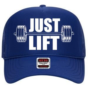 Just Lift Gym Workout High Crown Mesh Back Trucker Hat