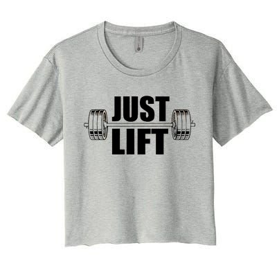 Just Lift Gym Workout Women's Crop Top Tee