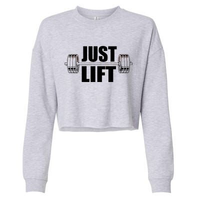 Just Lift Gym Workout Cropped Pullover Crew