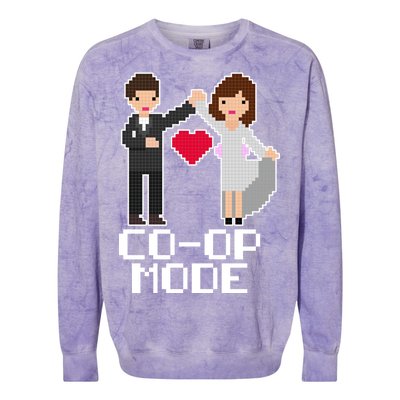 Just Married Co-op Mode Funny Marriage Colorblast Crewneck Sweatshirt