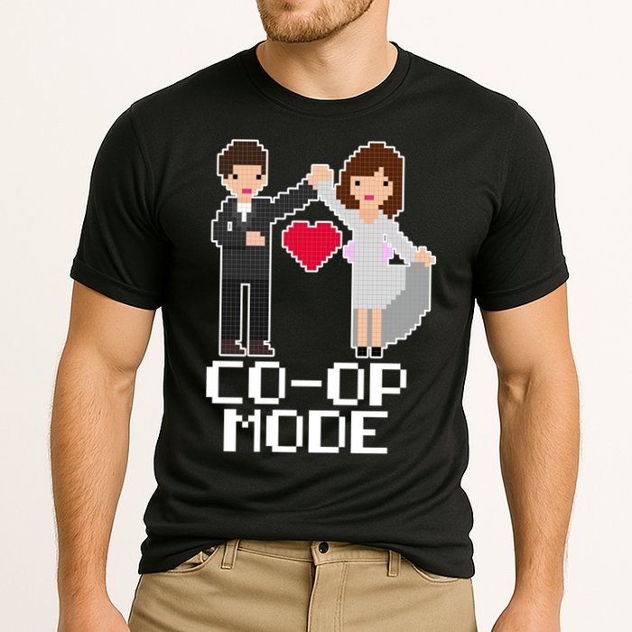 Just Married Co-op Mode Funny Marriage Cooling Performance Crew T-Shirt