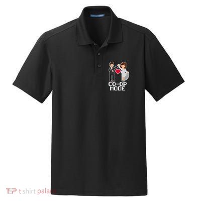 Just Married Co-op Mode Funny Marriage Dry Zone Grid Polo