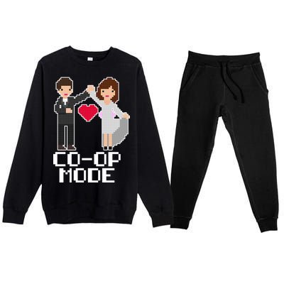 Just Married Co-op Mode Funny Marriage Premium Crewneck Sweatsuit Set