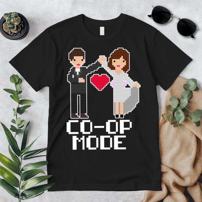 Just Married Co-op Mode Funny Marriage Premium T-Shirt