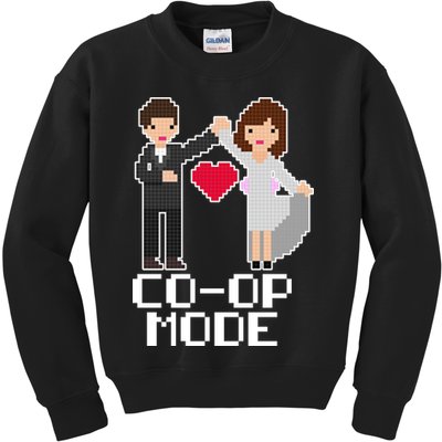 Just Married Co-op Mode Funny Marriage Kids Sweatshirt