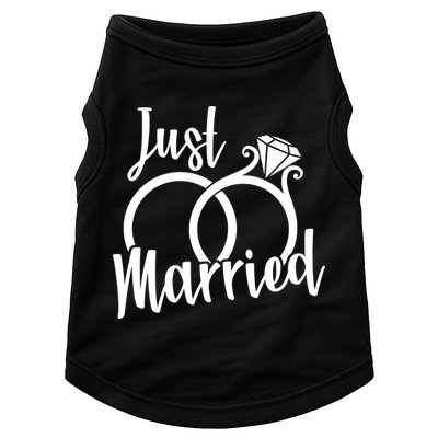 Just Married Ring Logo Doggie Tank