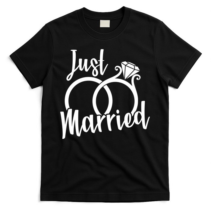 Just Married Ring Logo T-Shirt