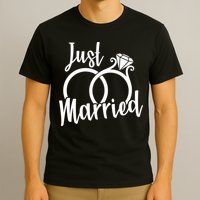 Just Married Ring Logo T-Shirt