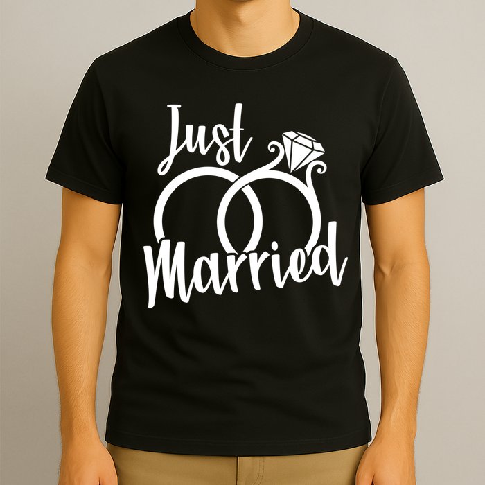 Just Married Ring Logo T-Shirt