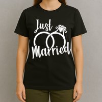Just Married Ring Logo T-Shirt