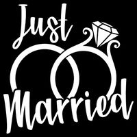 Just Married Ring Logo T-Shirt