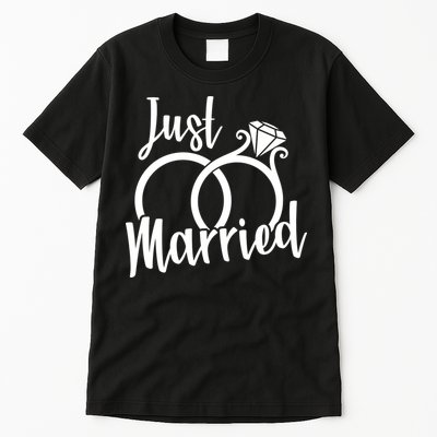 Just Married Ring Logo Tall T-Shirt