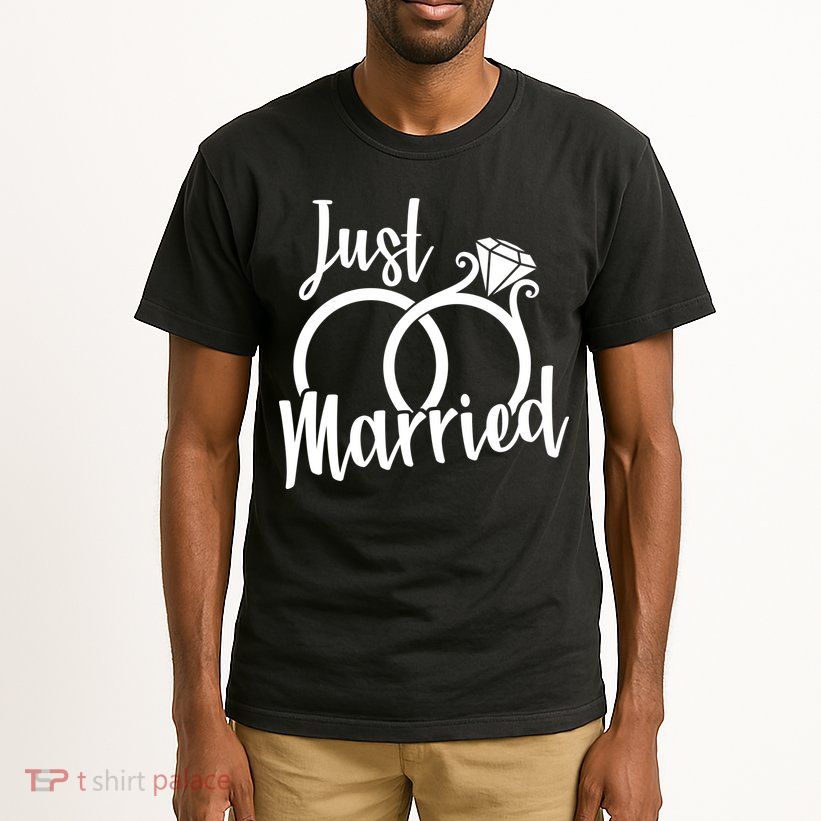 Just Married Ring Logo Tall T-Shirt