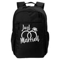 Just Married Ring Logo Daily Commute Backpack