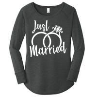 Just Married Ring Logo Women's Perfect Tri Tunic Long Sleeve Shirt