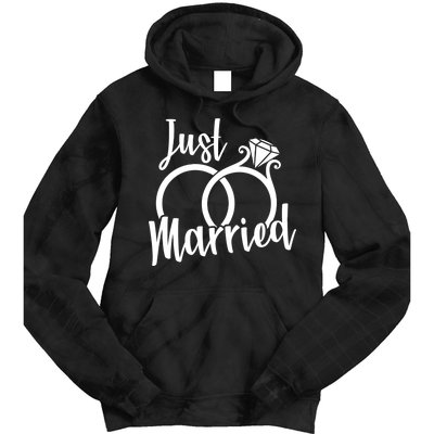 Just Married Ring Logo Tie Dye Hoodie