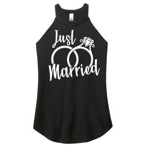 Just Married Ring Logo Women's Perfect Tri Rocker Tank