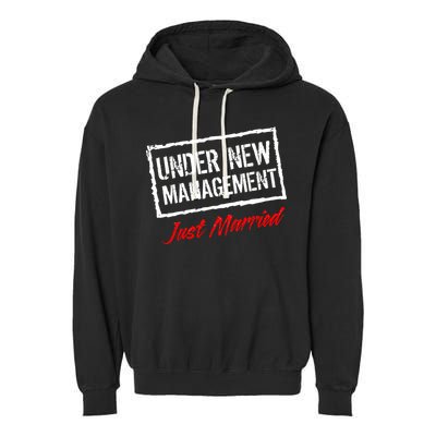 Just Married Under New Management Garment-Dyed Fleece Hoodie