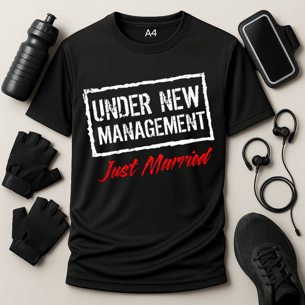 Just Married Under New Management Performance Shirt