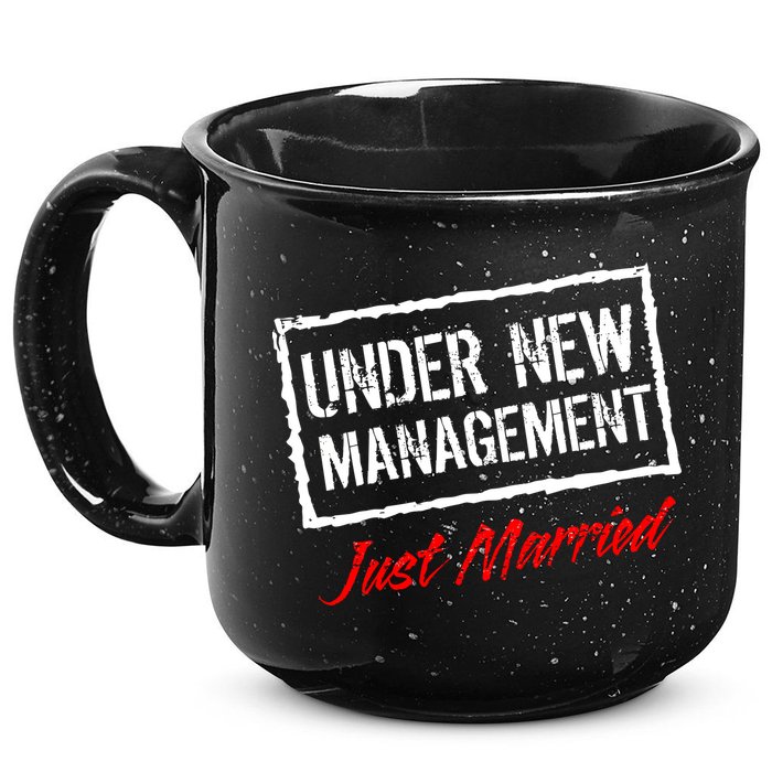 Just Married Under New Management 15oz Campfire Ceramic Mug