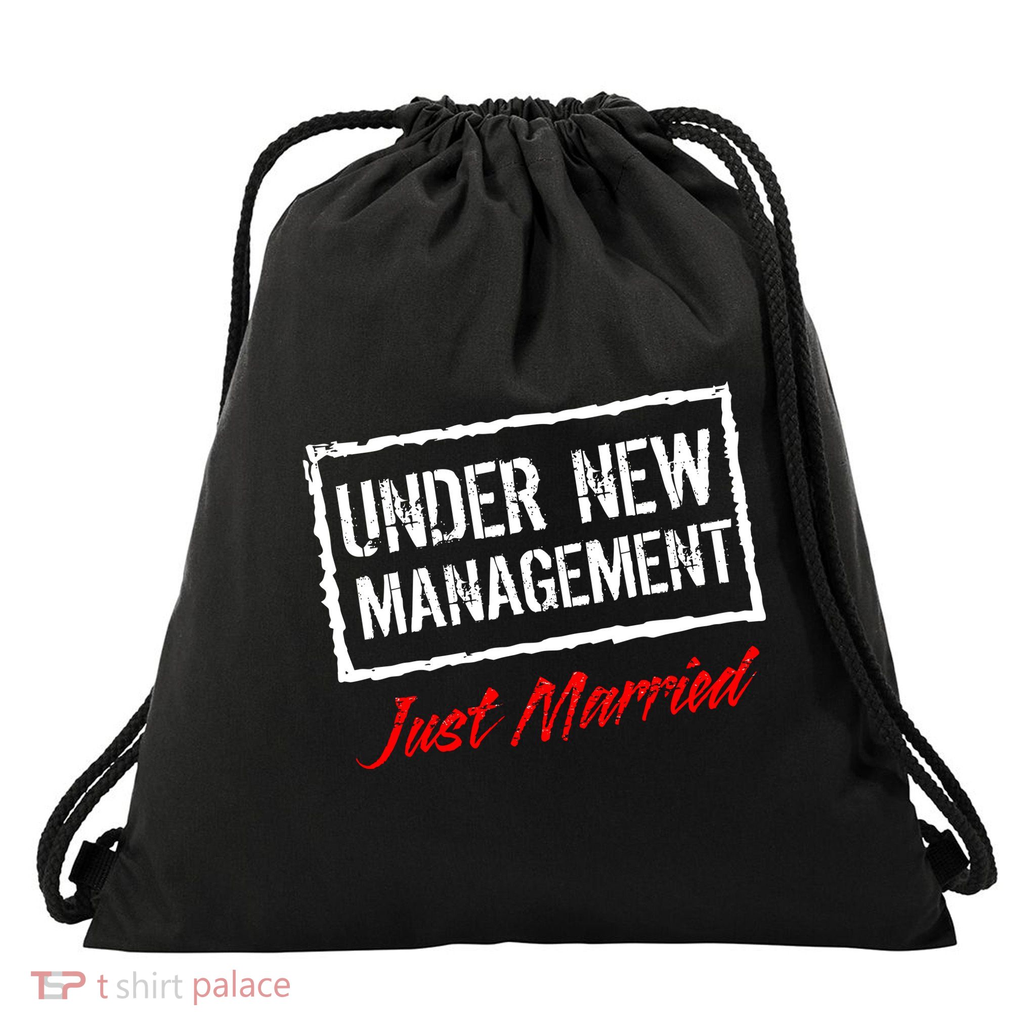 Just Married Under New Management Drawstring Bag