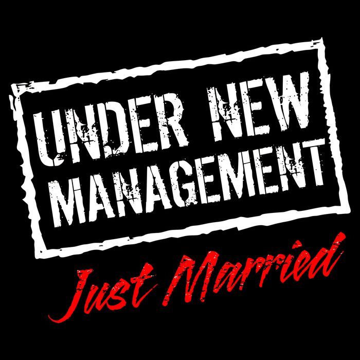Just Married Under New Management Drawstring Bag