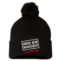 Just Married Under New Management Pom Pom 12in Knit Beanie