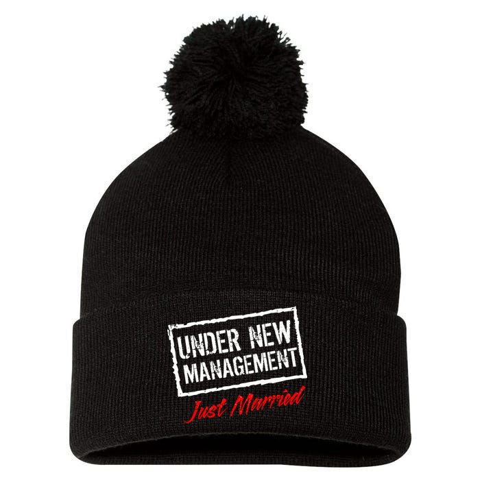 Just Married Under New Management Pom Pom 12in Knit Beanie
