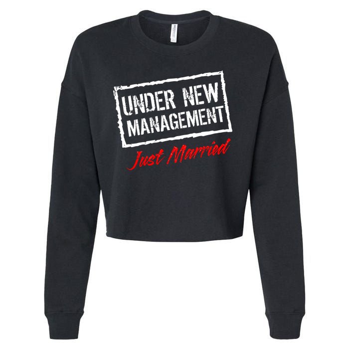 Just Married Under New Management Cropped Pullover Crew
