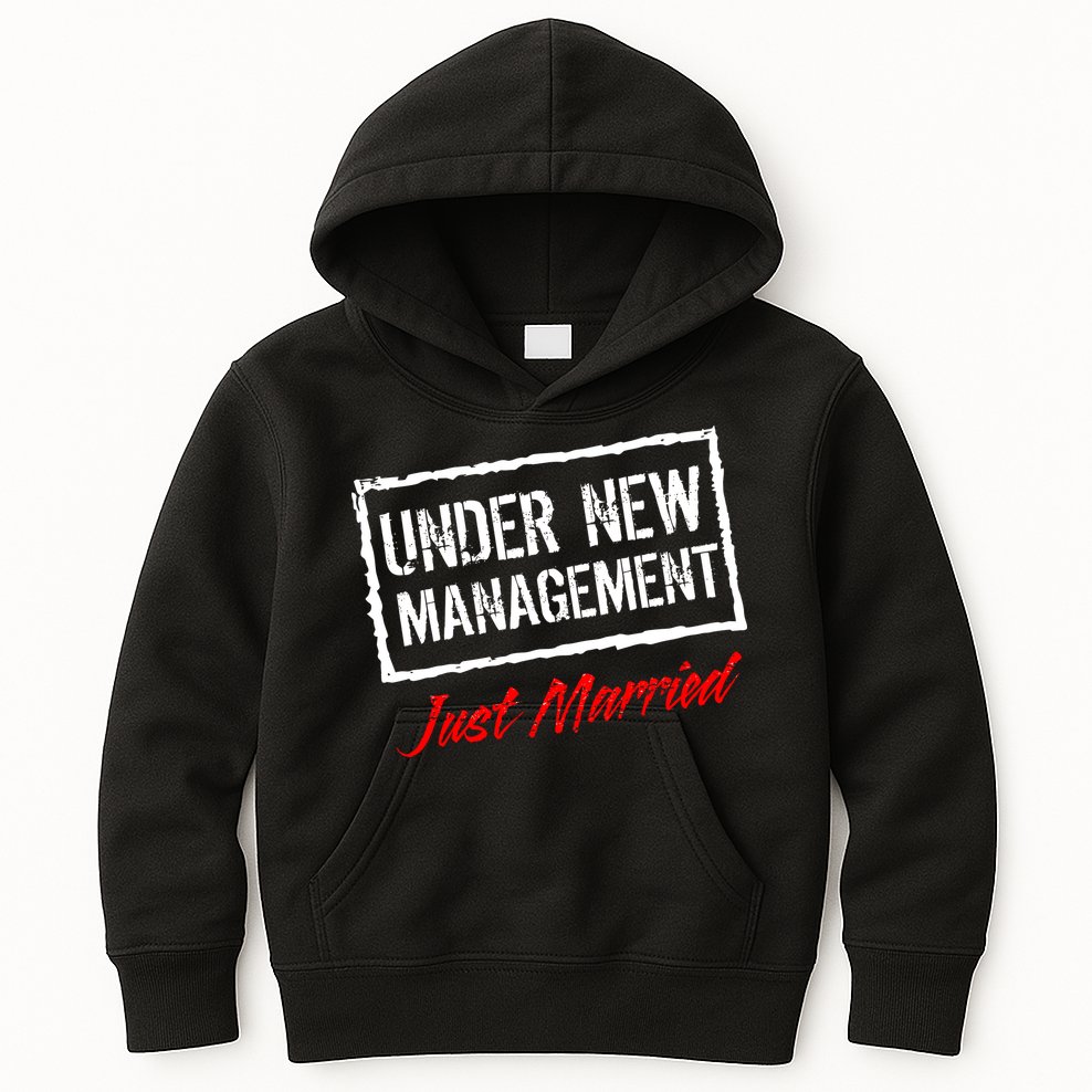 Just Married Under New Management Kids Hoodie